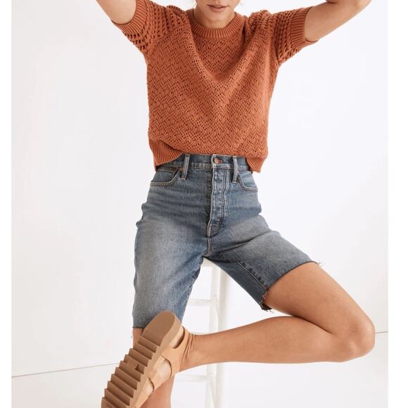 Madewell Pants - Madewell High rise long denim shorts 29 NWT